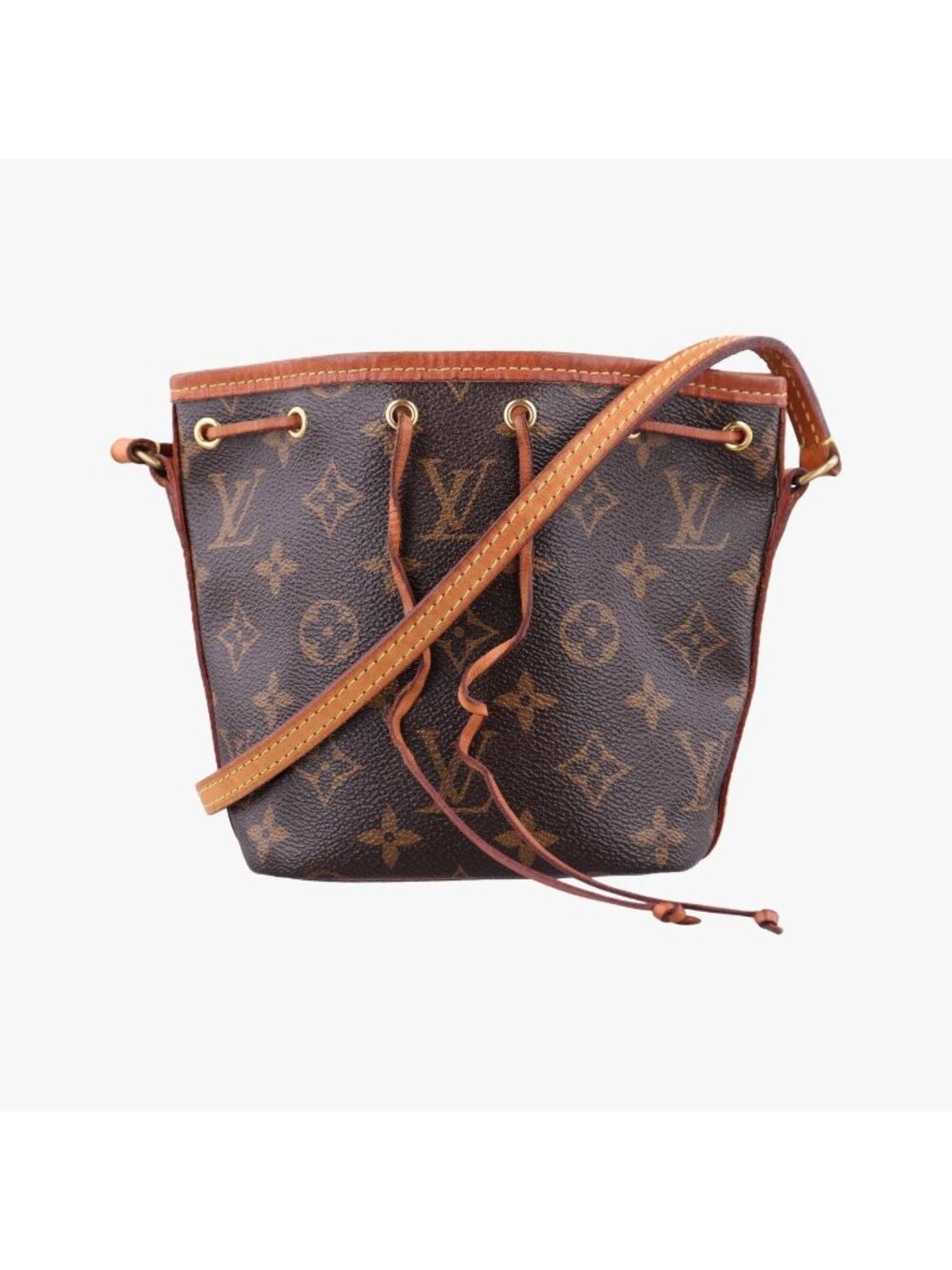 Louis Vuitton Nano Noe Monogram Brown Canvas Bucket Bag